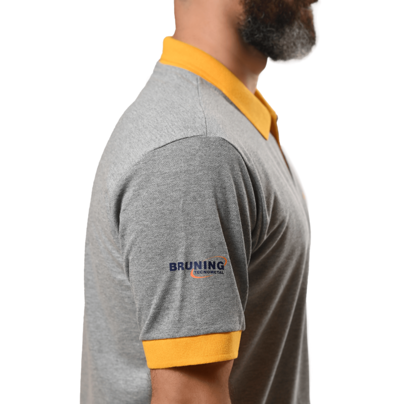 Camiseta Polo Masculina Cor: Amarela; Unidade; Construção