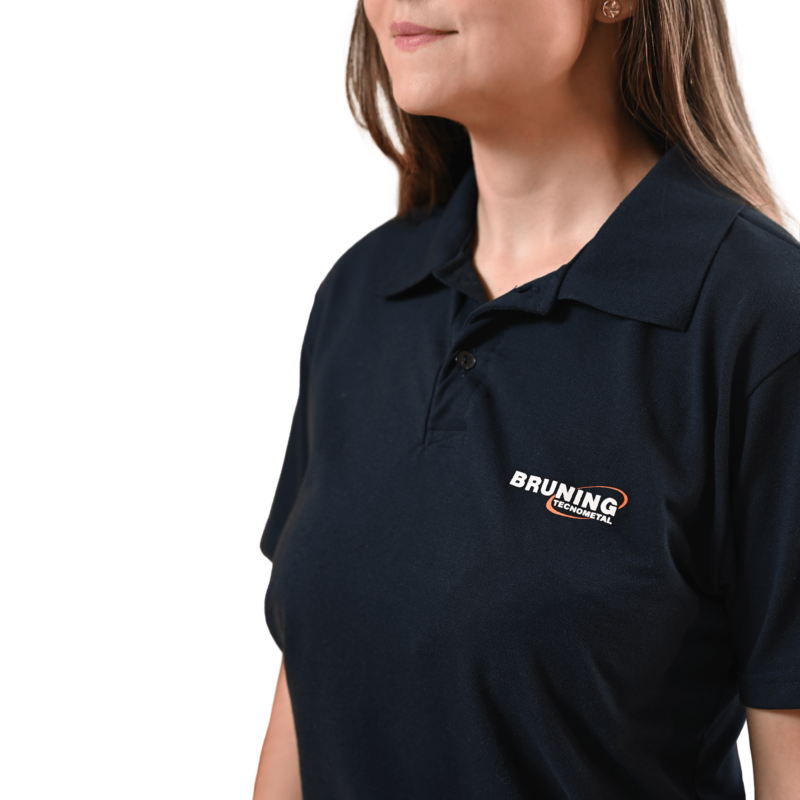 Camiseta Baby Look Polo Azul Marinho