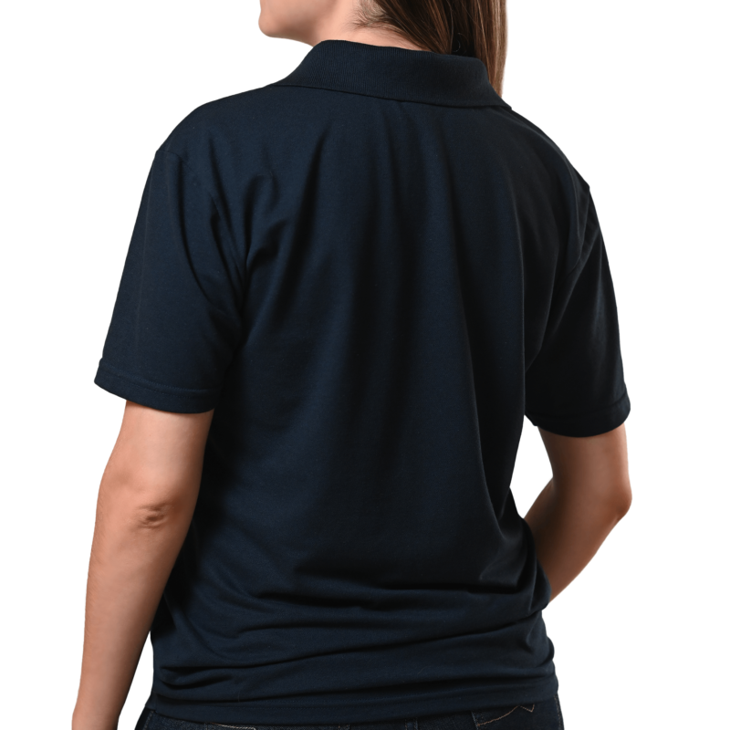 Camiseta Baby Look Polo Azul Marinho