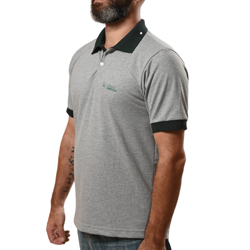 Camiseta Polo Masculina Cor: Verde; Unidade: Agrícola