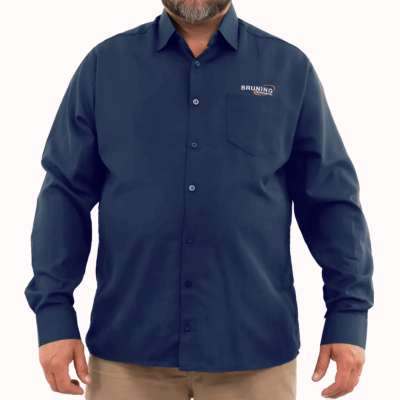 Camisa Social Masculina Azul Marinho Tamanho Nobre