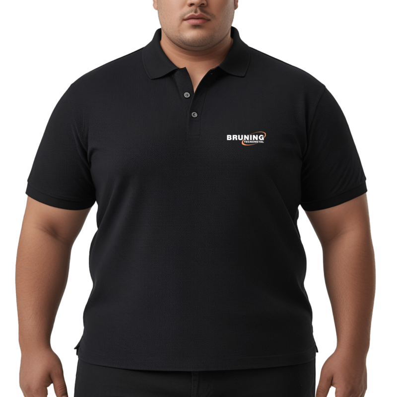 Camiseta Masculina Polo Preta Tamanho Nobre