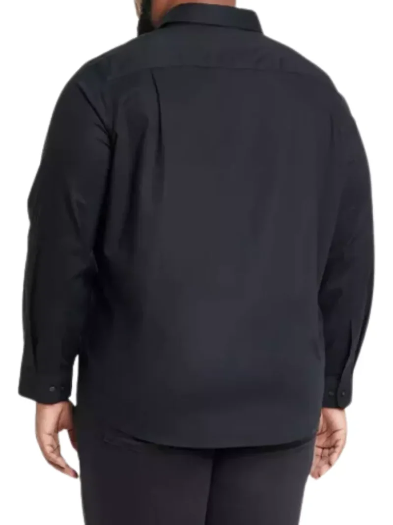 Camisa Social Masculina Preta Tamanho Nobre