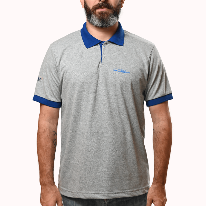 Camiseta Polo Masculina Cor: Azul Unidade: Automotivo