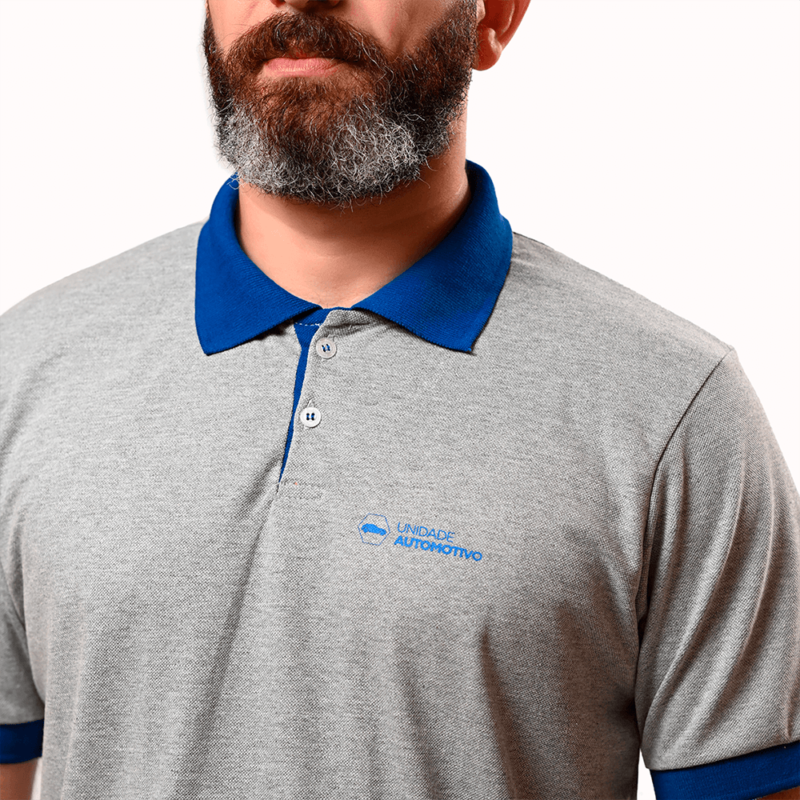 Camiseta Polo Masculina Cor: Azul Unidade: Automotivo