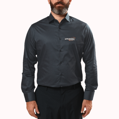 Camisa Social Masculina Grafite