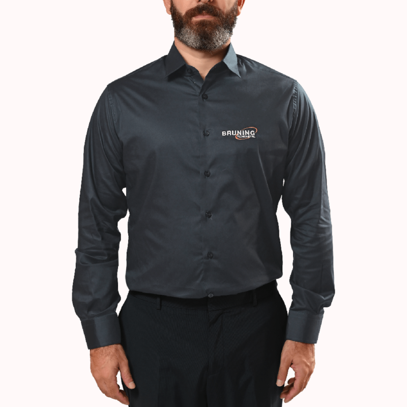 Camisa Social Masculina Grafite