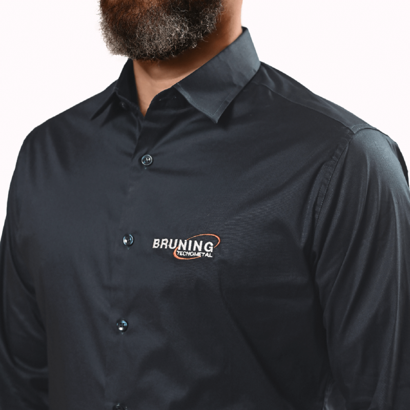 Camisa Social Masculina Grafite