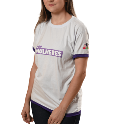 Camiseta  Baby Look Por Mulheres Branca