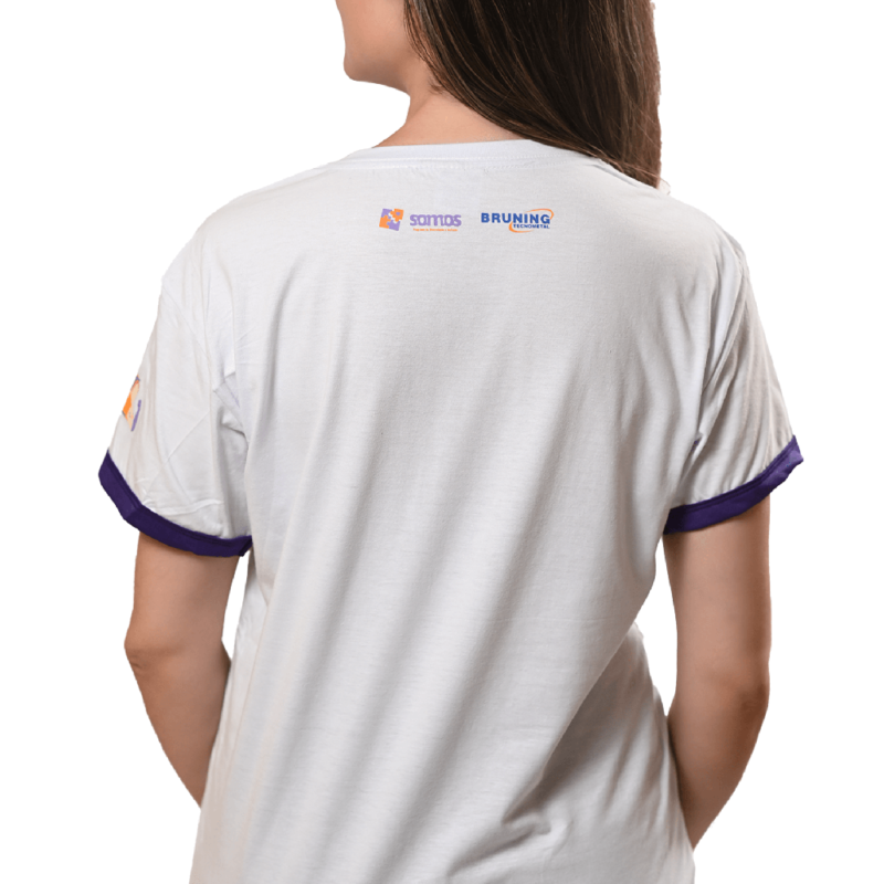 Camiseta  Baby Look Por Mulheres Branca