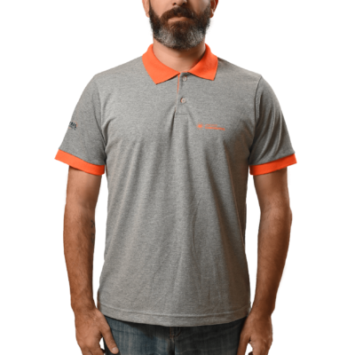 Camiseta Polo Masculina Cor: Laranja; Unidade: Corporativo