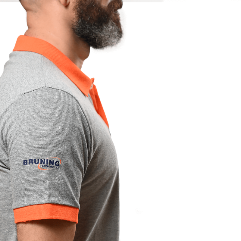 Camiseta Polo Masculina Cor: Laranja; Unidade: Corporativo